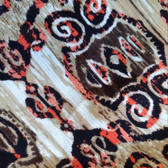 East 5th Coral and brown skirt - Picture 3 of 7